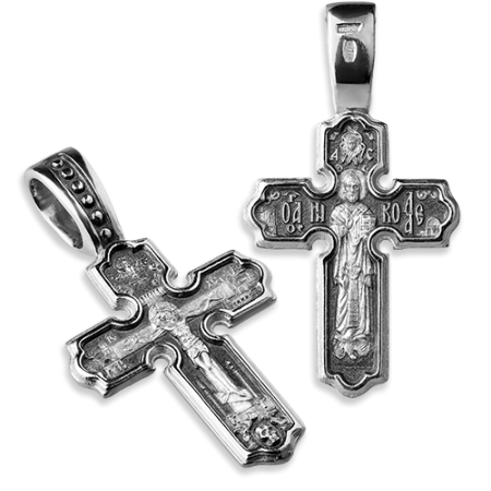 Крест нательный «св. Николай Чудотворец» серебро